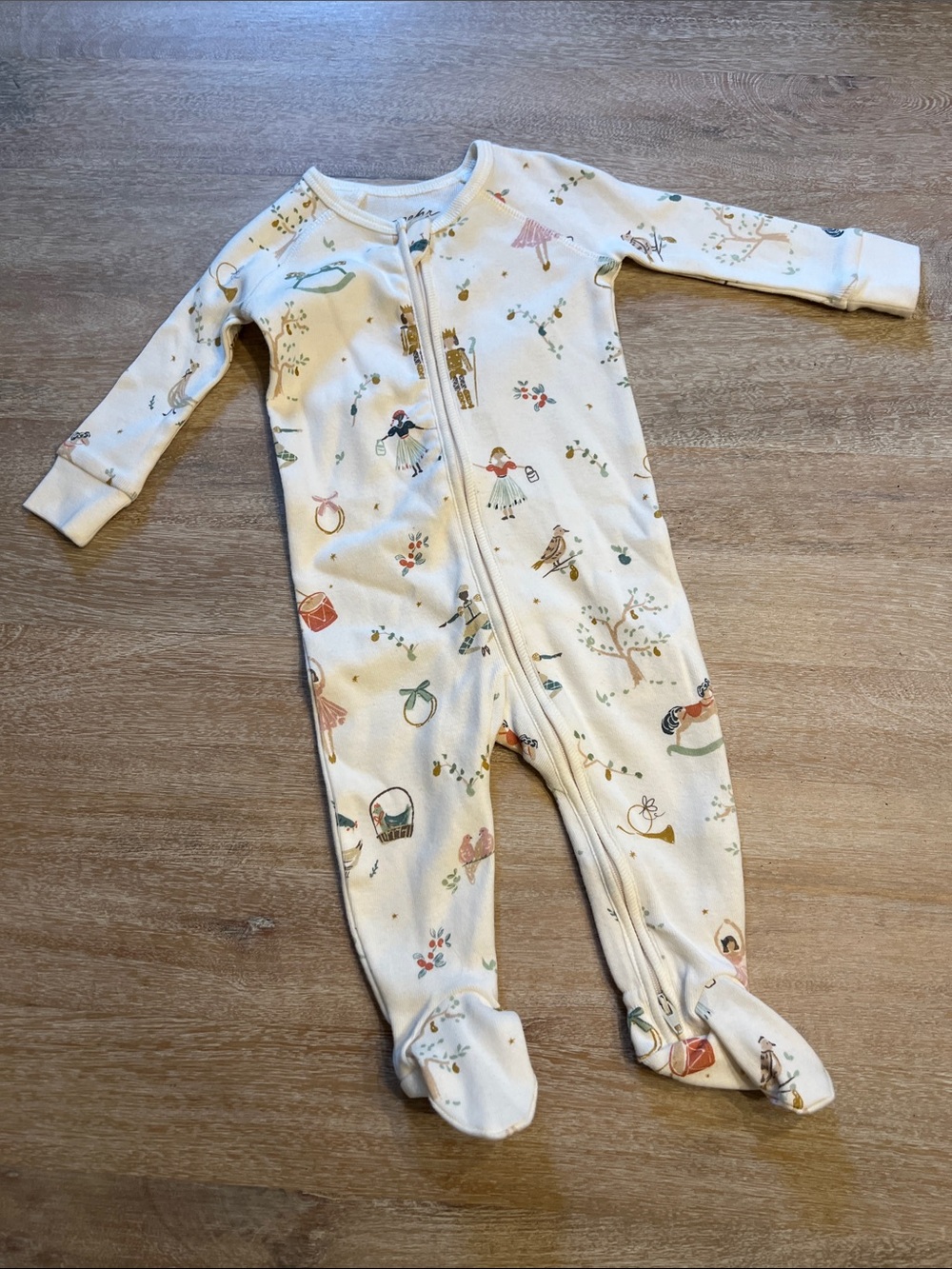 Pehr 0/3 month twelve days of Christmas pajamas NWOT